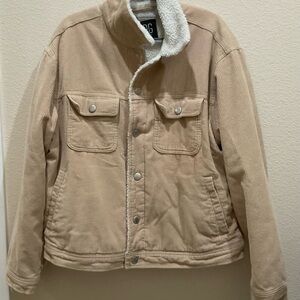 BDG Tan Corduroy Sherpa Jacket Large As Is